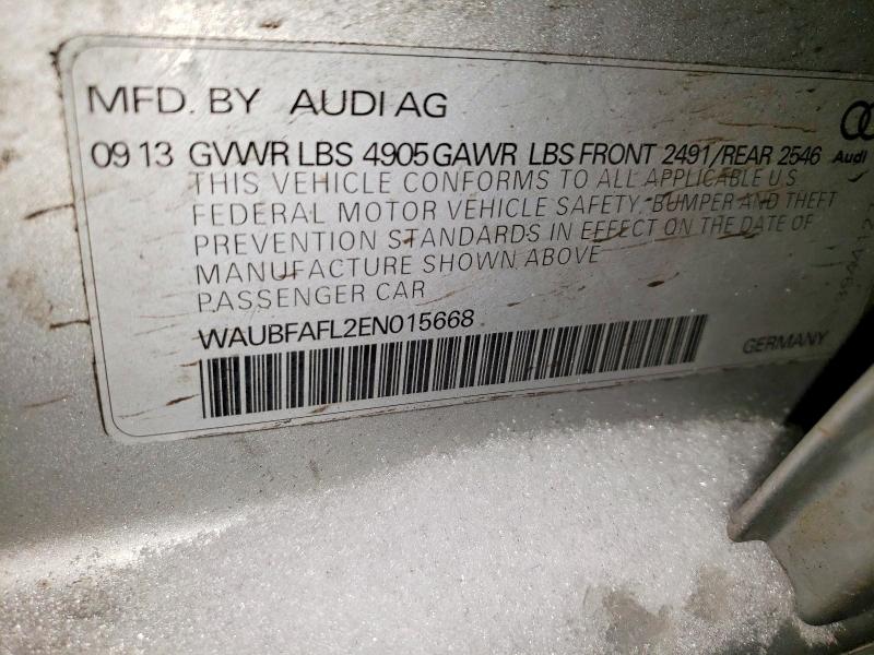 2014 Audi A4 მანქანა იყიდება აუქციონზე, vin: WAUBFAFL2EN015668, აუქციონის ნომერი: 77769475