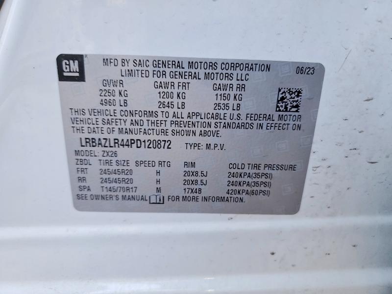 Продажа на аукционе авто 2023 Buick Envision, vin: LRBAZLR44PD120872, номер лота: 79177615