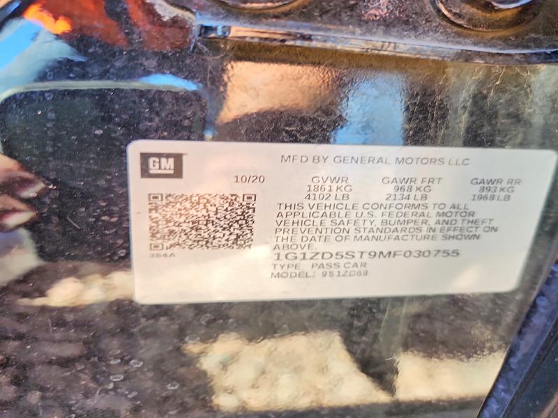 Продажа на аукционе авто 2021 Chevrolet Malibu, vin: 1G1ZD5ST9MF030755, номер лота: 76794215