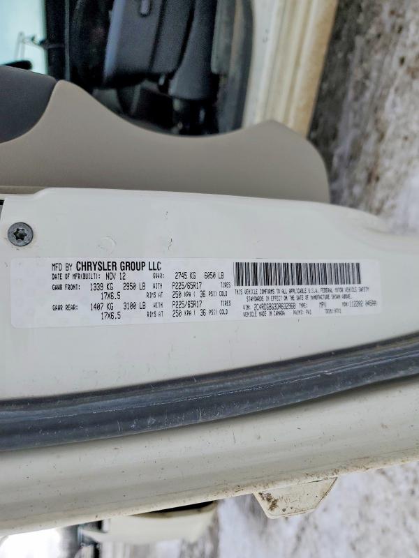 2013 Dodge Grand Caravan მანქანა იყიდება აუქციონზე, vin: 2C4RDGBG3DR632968, აუქციონის ნომერი: 75544105
