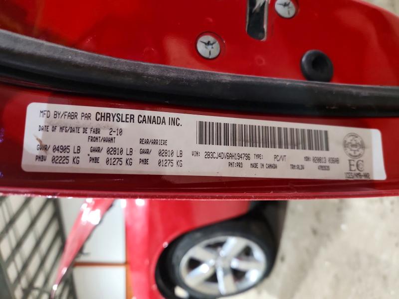 79364895 :رقم المزاد ، 2B3CJ4DV6AH194796 vin ، 2010 Dodge Challenger مزاد بيع
