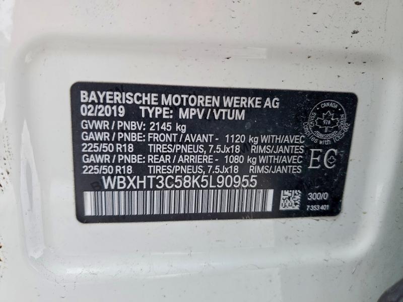 Aukcja sprzedaży 2019 Bmw X1, vin: WBXHT3C58K5L90955, numer aukcji: 75630875