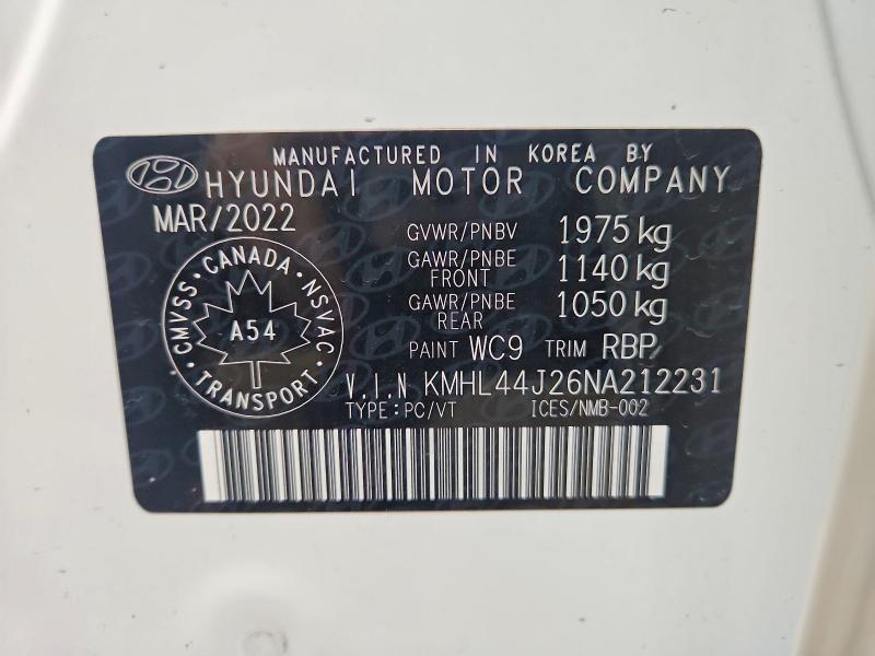 Aukcja sprzedaży 2022 Hyundai Sonata, vin: KMHL44J26NA212231, numer aukcji: 77198685