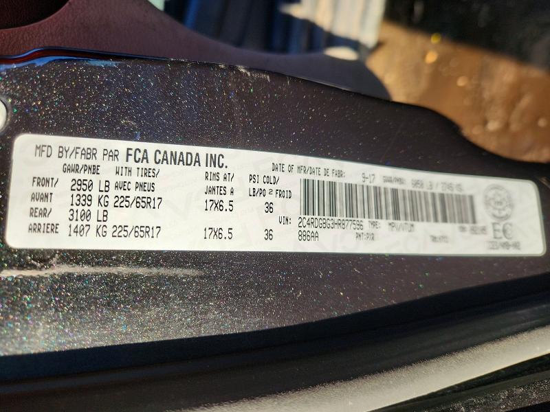 Aukcja sprzedaży 2017 Dodge Grand Caravan, vin: 2C4RDGBG3HR877596, numer aukcji: 79276555