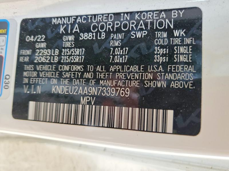 Продажа на аукционе авто 2022 Kia Seltos, vin: KNDEU2AA9N7339769, номер лота: 77402275