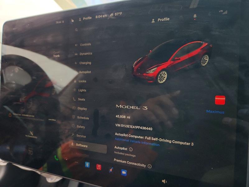 2023 Tesla Model 3 მანქანა იყიდება აუქციონზე, vin: 5YJ3E1EA1PF436440, აუქციონის ნომერი: 77372855