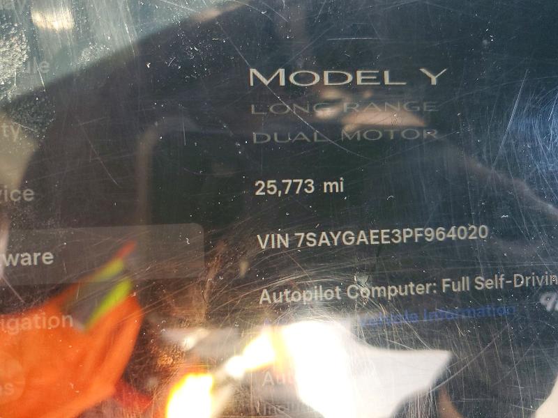 Aukcja sprzedaży 2023 Tesla Model Y, vin: 7SAYGAEE3PF964020, numer aukcji: 76604265