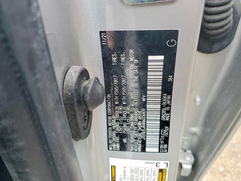 Aukcja sprzedaży 2022 Toyota 4runner, vin: JTERU5JR4N6006809, numer aukcji: 76263325