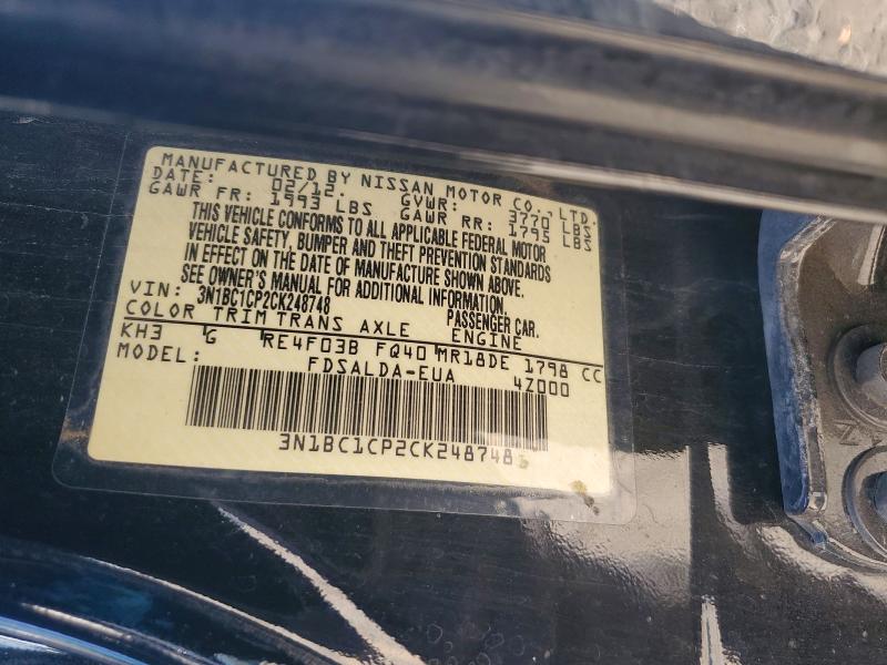 Aukcja sprzedaży 2012 Nissan Versa, vin: 3N1BC1CP2CK248748, numer aukcji: 76753135