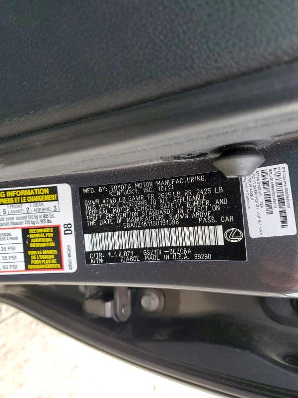 74622975 :رقم المزاد ، 58ADZ1B11SU191088 vin ، 2025 Lexus Es 350 مزاد بيع