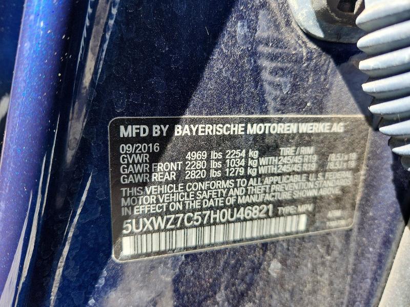 78584825 :رقم المزاد ، 5UXWZ7C57H0U46821 vin ، 2017 Bmw X3 مزاد بيع