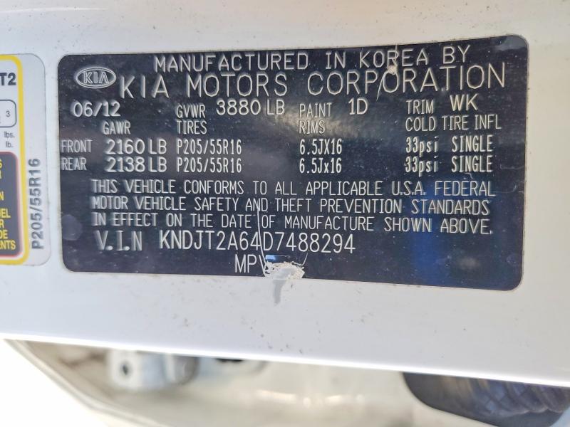 Aukcja sprzedaży 2013 Kia Soul, vin: KNDJT2A64D7488294, numer aukcji: 78528705