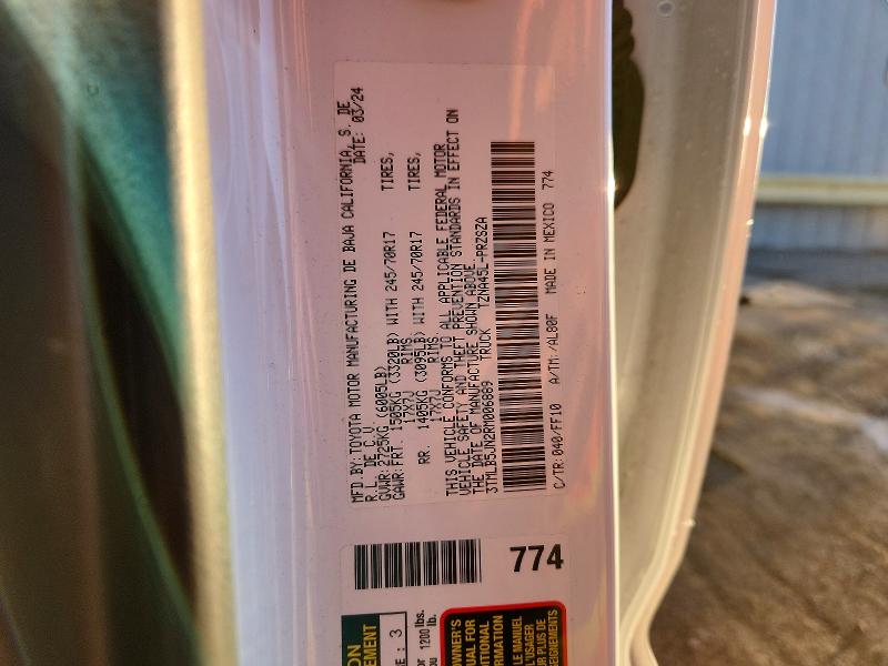 75710905 :رقم المزاد ، 3TMLB5JN2RM006889 vin ، 2024 Toyota Tacoma مزاد بيع