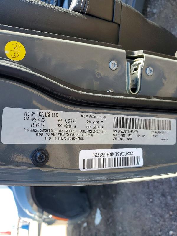 Продажа на аукционе авто 2019 Chrysler 300, vin: 2C3CCABG4KH562720, номер лота: 74508465