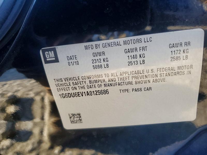 76033675 :رقم المزاد ، 1G6DU6EV1A0125686 vin ، 2010 Cadillac Sts مزاد بيع
