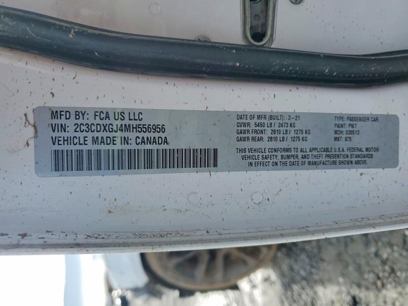 Продаж на аукціоні авто 2021 Dodge Charger, vin: 2C3CDXGJ4MH556956, номер лоту: 78298255