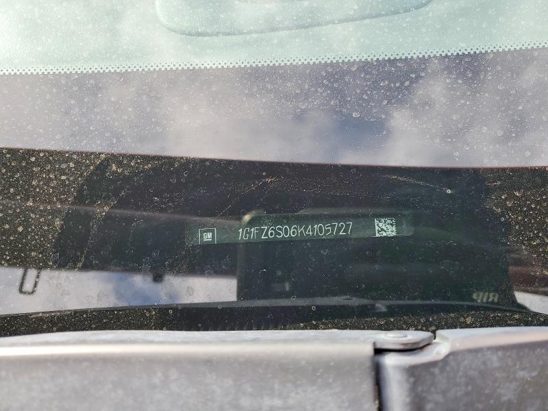 78227105 :رقم المزاد ، 1G1FZ6S06K4105727 vin ، 2019 Chevrolet Bolt Ev مزاد بيع