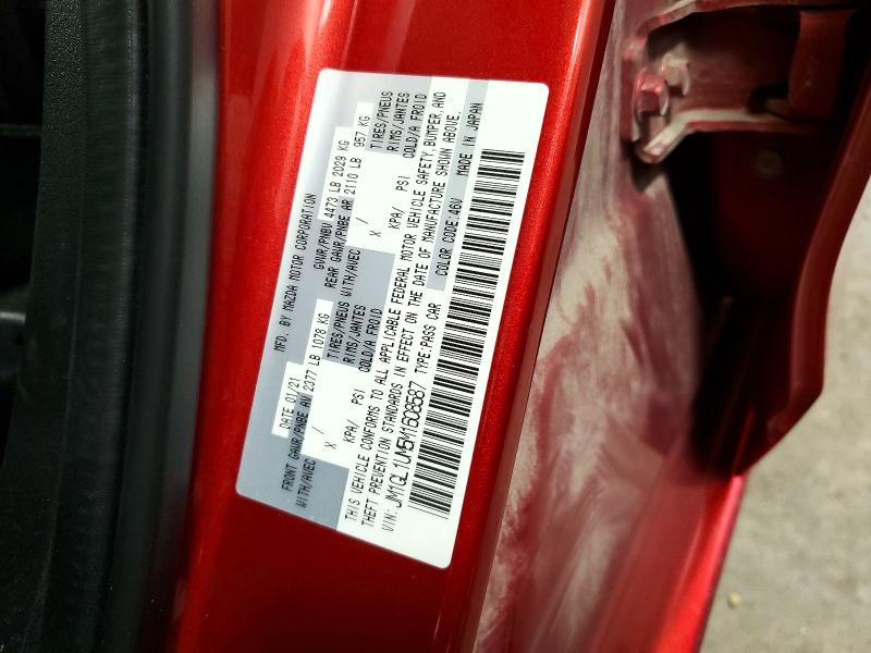 Продажа на аукционе авто 2021 Mazda 6, vin: JM1GL1UM5M1608587, номер лота: 74508705