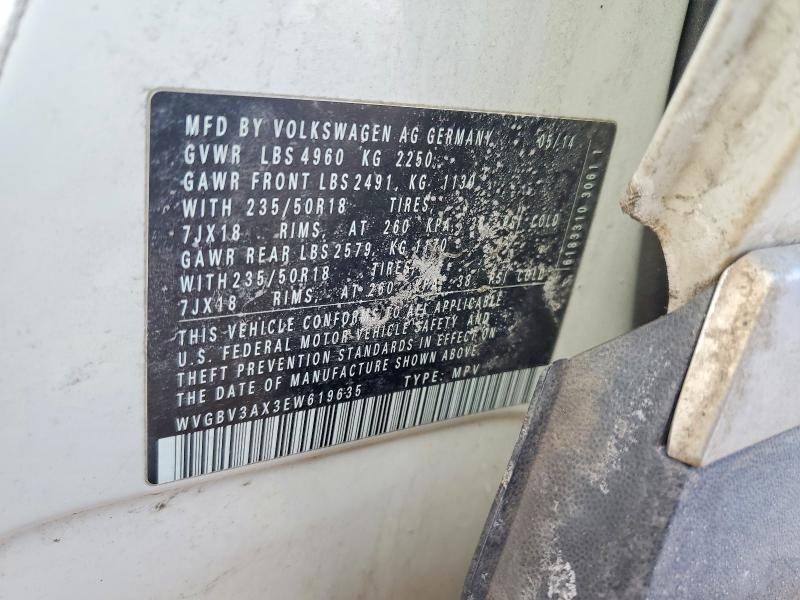 Aukcja sprzedaży 2014 Volkswagen Tiguan, vin: WVGBV3AX3EW619635, numer aukcji: 77152905