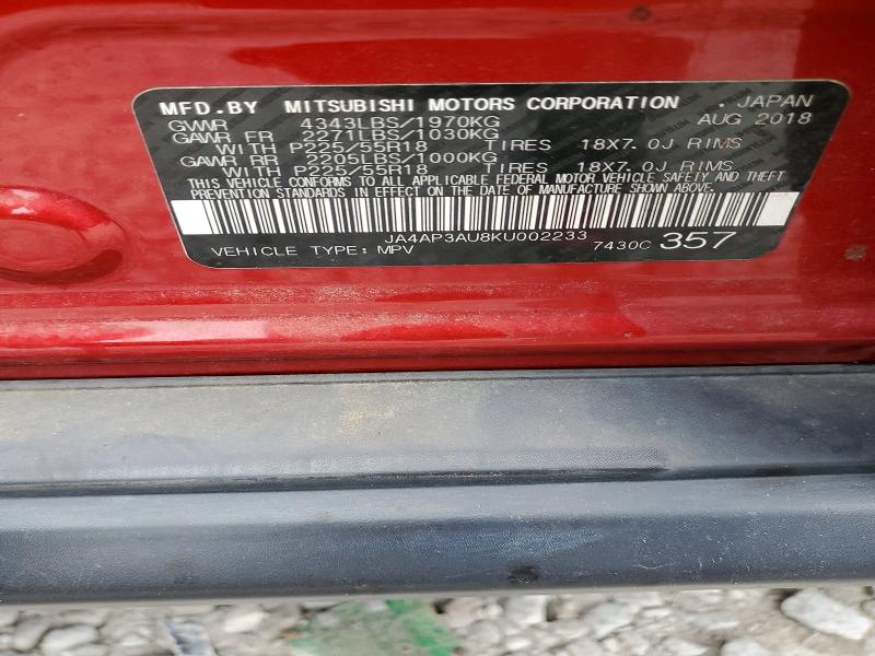 Продаж на аукціоні авто 2019 Mitsubishi Outlander Sport, vin: JA4AP3AU8KU002233, номер лоту: 76871915