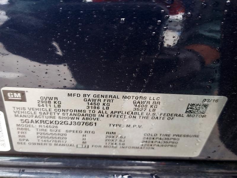 Aukcja sprzedaży 2016 Buick Enclave, vin: 5GAKRCKD2GJ307661, numer aukcji: 78288095