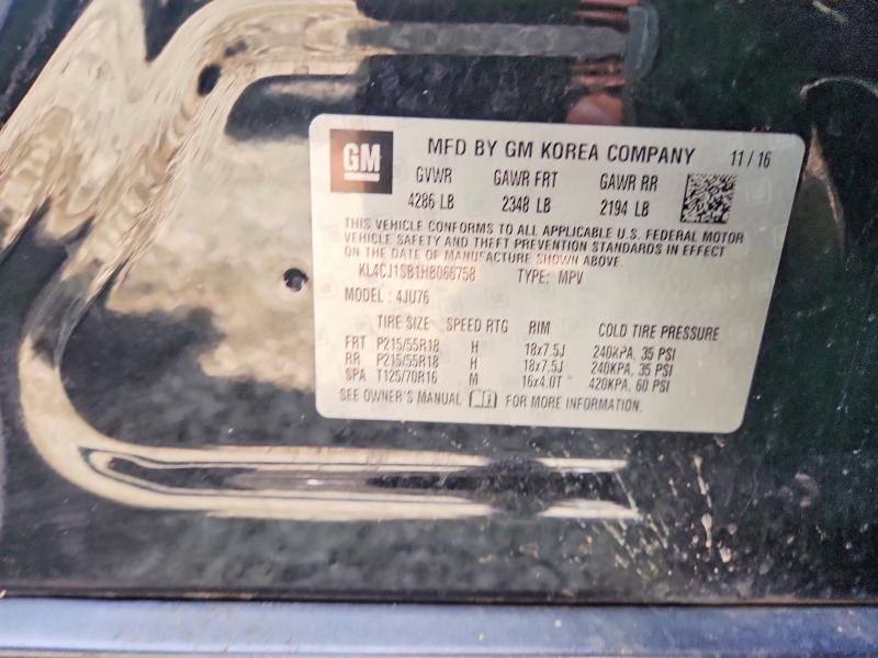 Aukcja sprzedaży 2017 Buick Encore, vin: KL4CJ1SB1HB066758, numer aukcji: 72798555