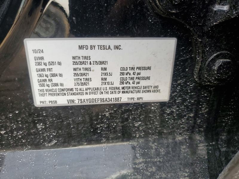 Продаж на аукціоні авто 2025 Tesla Model Y, vin: 7SAYGDEF9SA341887, номер лоту: 76491855