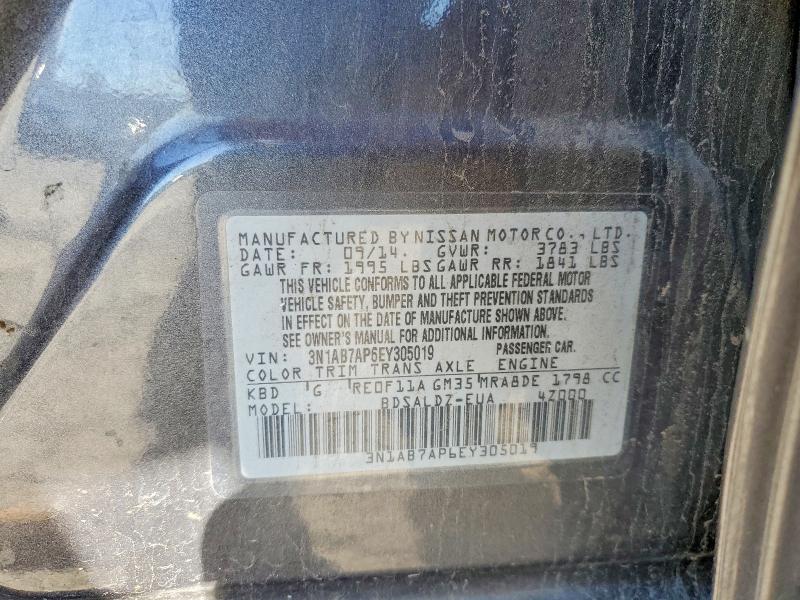 Продажа на аукционе авто 2014 Nissan Sentra, vin: 3N1AB7AP6EY305019, номер лота: 78732335