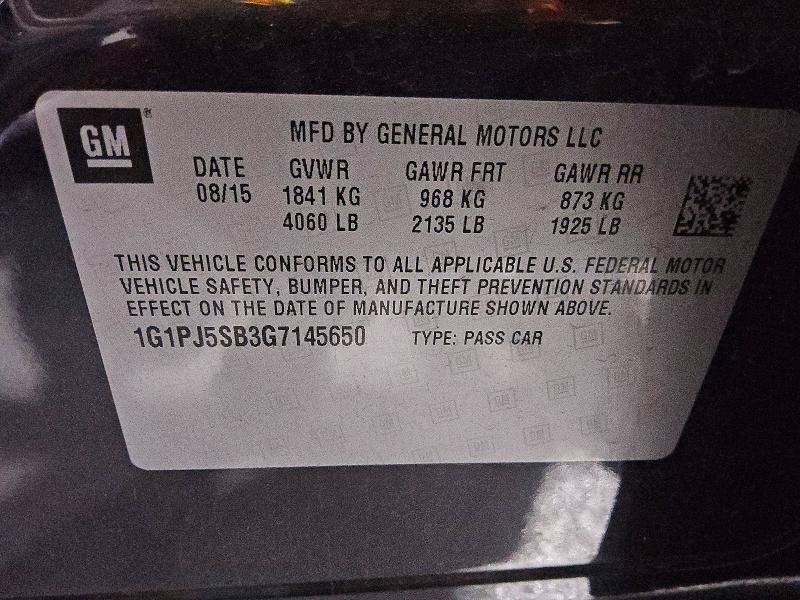 Продаж на аукціоні авто 2016 Chevrolet Cruze Limited, vin: 1G1PJ5SB3G7145650, номер лоту: 78675375