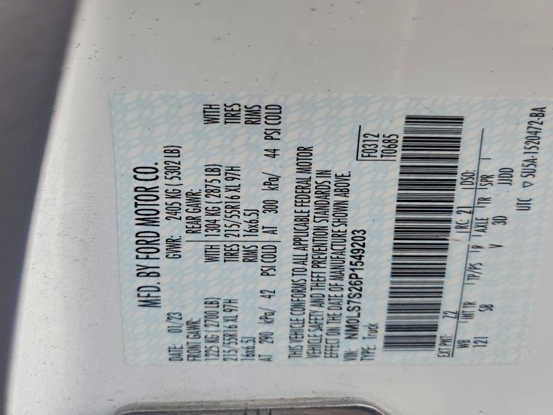 Продажа на аукционе авто 2023 Ford Transit Connect, vin: NM0LS7S26P1549203, номер лота: 74597785