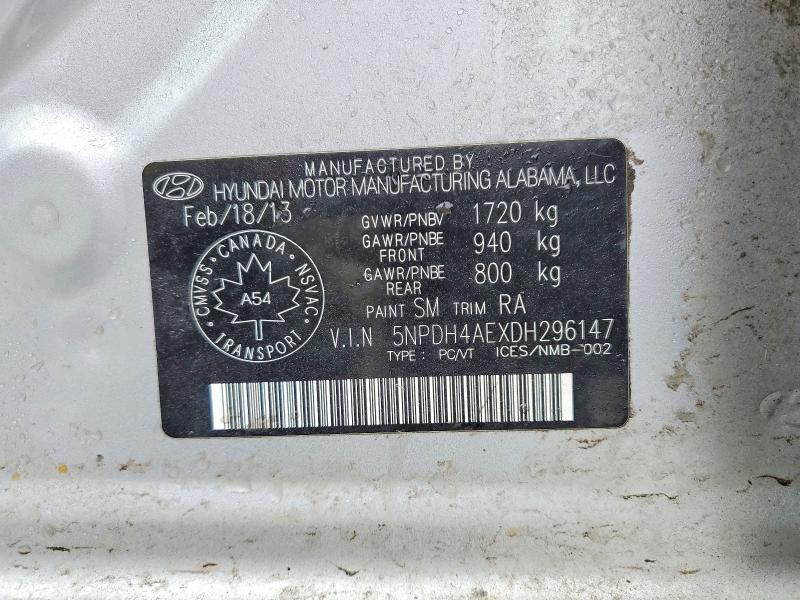 Продажа на аукционе авто 2013 Hyundai Elantra, vin: 5NPDH4AEXDH296147, номер лота: 77189235