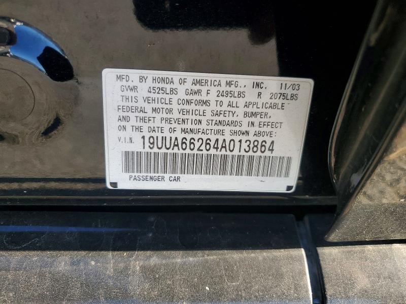Aukcja sprzedaży 2004 Acura Tl, vin: 19UUA66264A013864, numer aukcji: 75653735