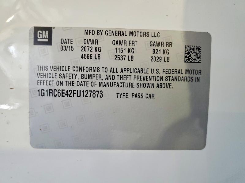 Продажа на аукционе авто 2015 Chevrolet Volt, vin: 1G1RC6E42FU127873, номер лота: 77127075