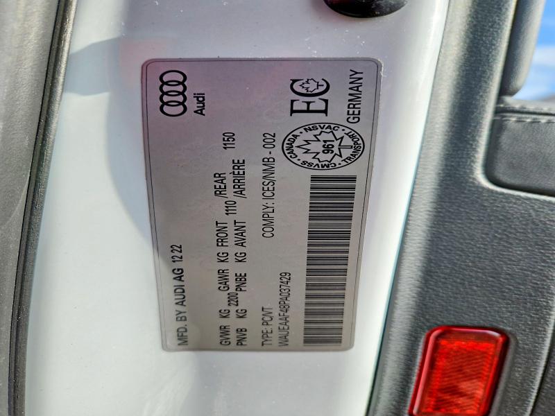 Продажа на аукционе авто 2023 Audi A4, vin: WAUEAAF48PA037429, номер лота: 78839345