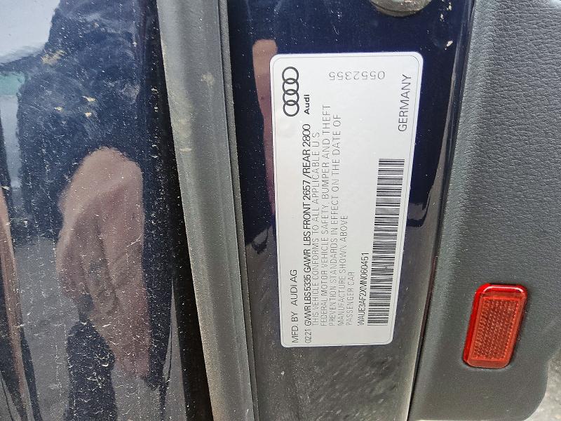 Aukcja sprzedaży 2021 Audi A6, vin: WAUE3AF2XMN060451, numer aukcji: 72442035