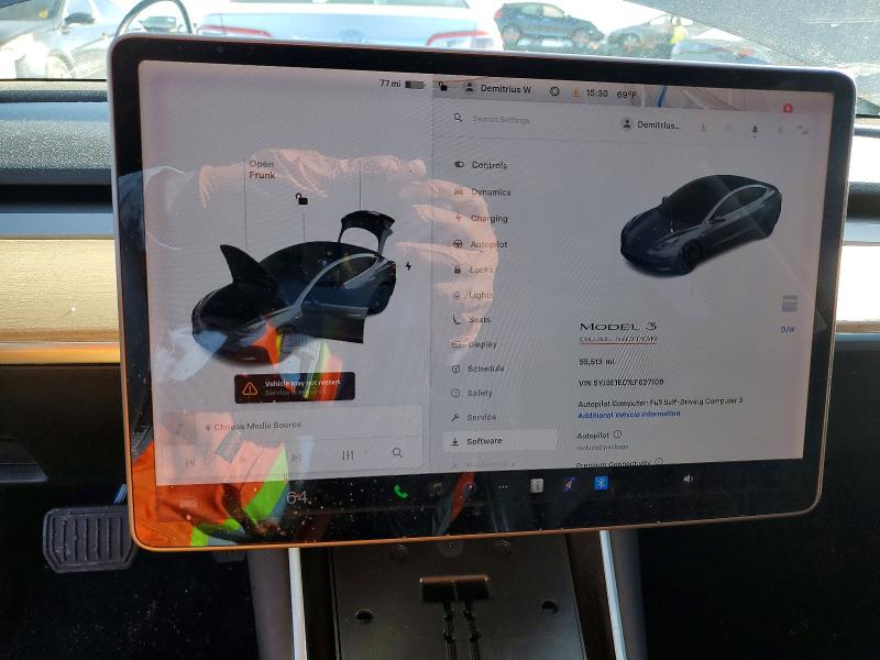 2020 Tesla Model 3 მანქანა იყიდება აუქციონზე, vin: 5YJ3E1EC1LF627108, აუქციონის ნომერი: 77907895