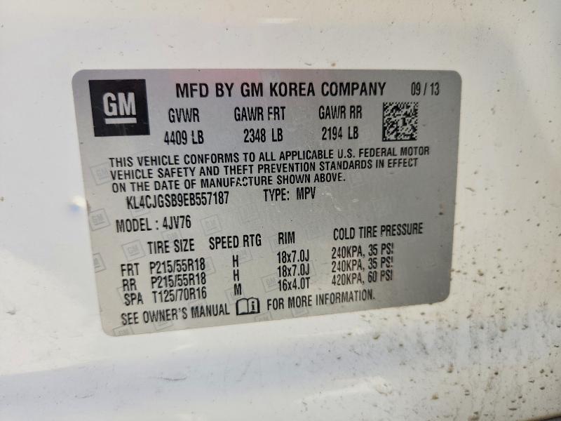 79274245 :رقم المزاد ، KL4CJGSB9EB557187 vin ، 2014 Buick Encore مزاد بيع