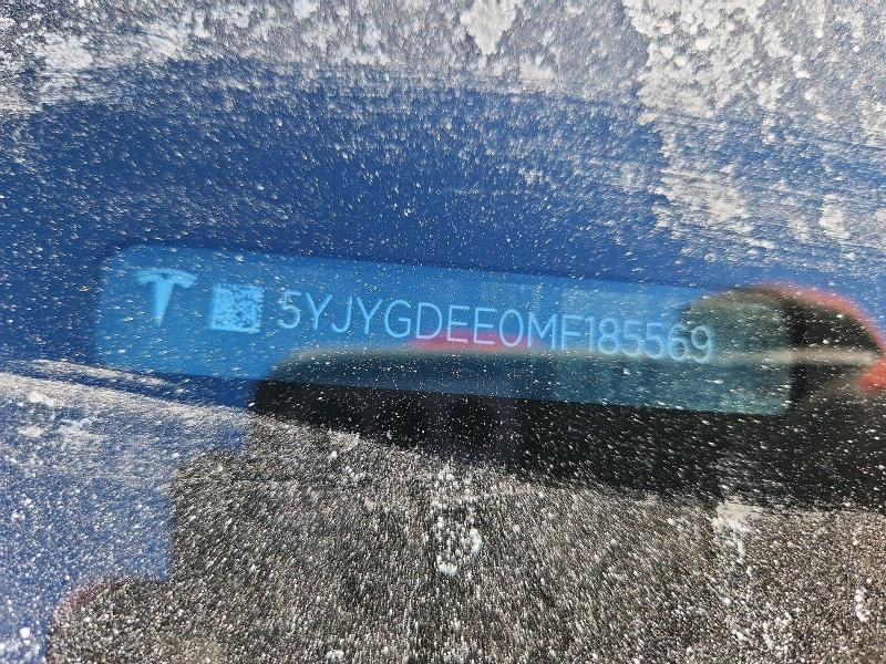 2021 Tesla Model Y მანქანა იყიდება აუქციონზე, vin: 5YJYGDEE0MF185569, აუქციონის ნომერი: 77391055