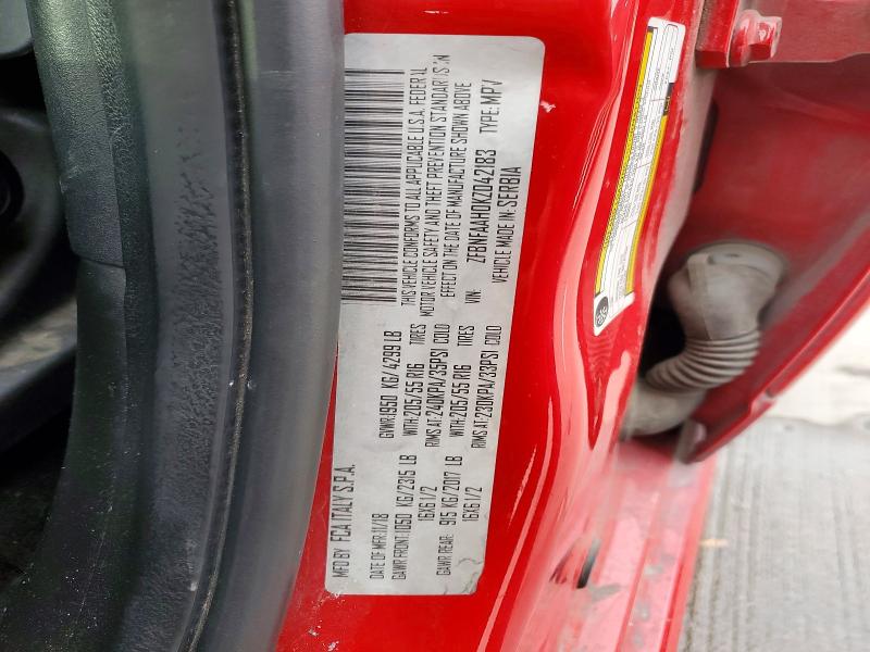 Продаж на аукціоні авто 2019 Fiat 500l, vin: ZFBNFAAH0KZ042183, номер лоту: 77488885