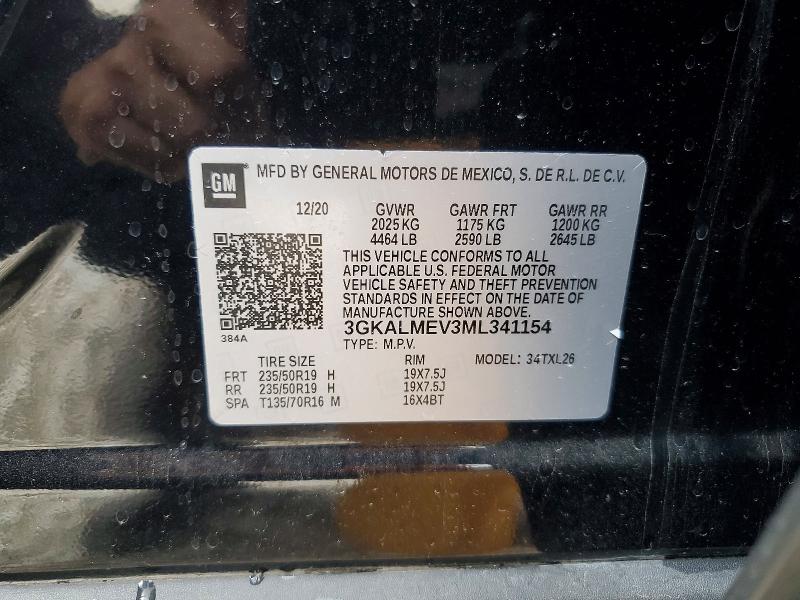 Aukcja sprzedaży 2021 Gmc Terrain, vin: 3GKALMEV3ML341154, numer aukcji: 77500535