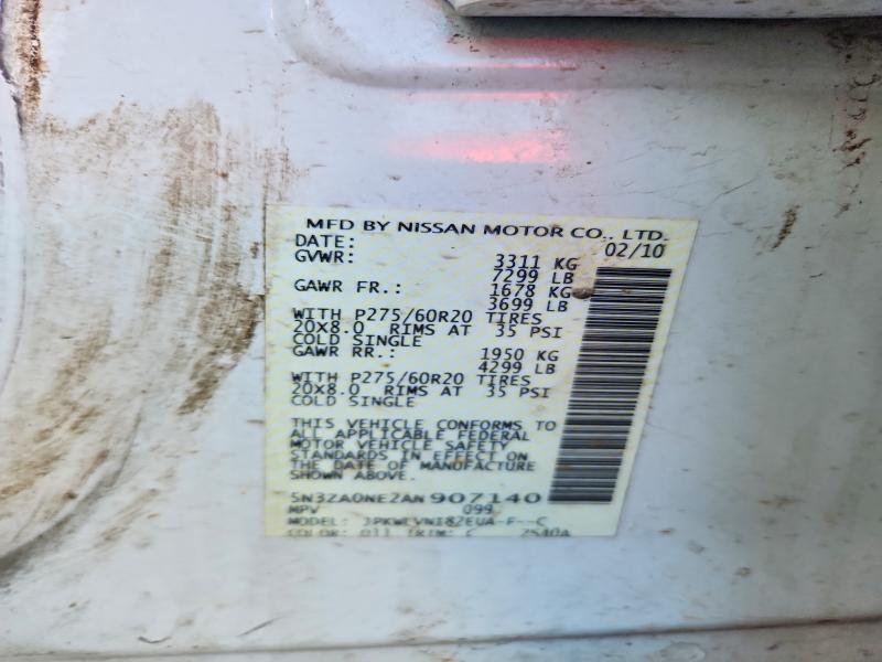 79173865 :رقم المزاد ، 5N3ZA0NE2AN907140 vin ، 2010 Infiniti Qx56 مزاد بيع