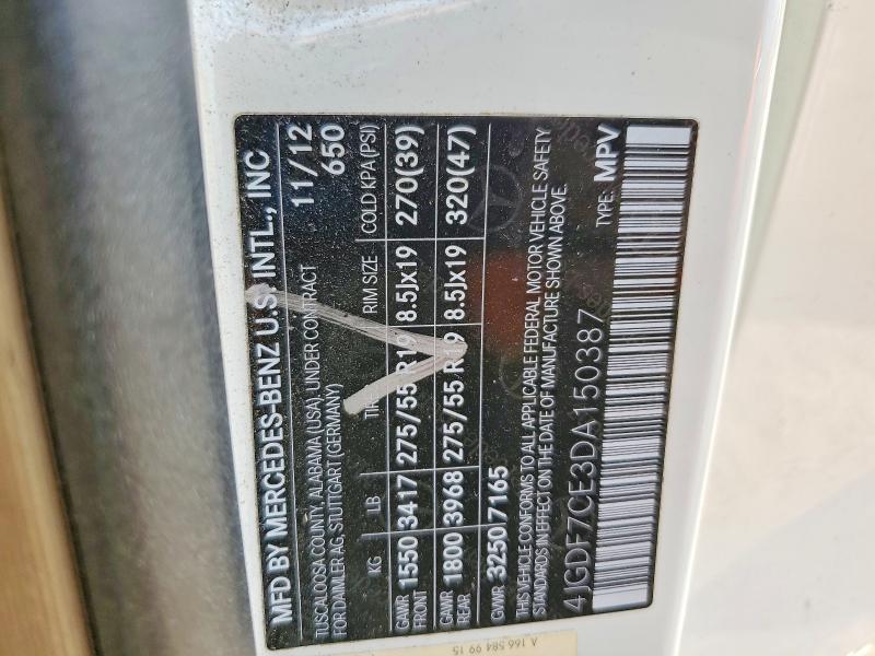 Продаж на аукціоні авто 2013 Mercedes-benz Gl, vin: 4JGDF7CE3DA150387, номер лоту: 76199885