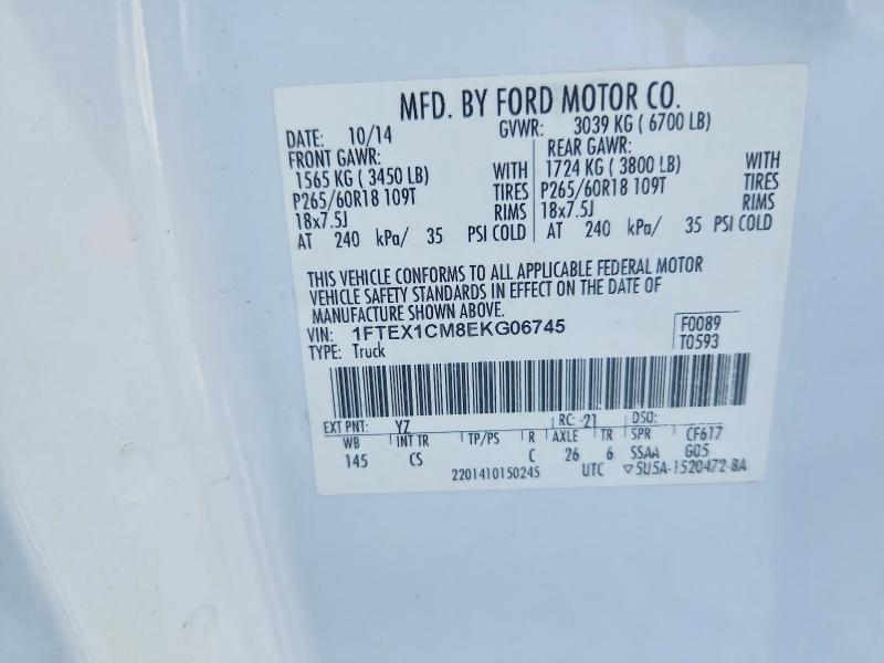 Aukcja sprzedaży 2014 Ford F150, vin: 1FTEX1CM8EKG06745, numer aukcji: 76701485