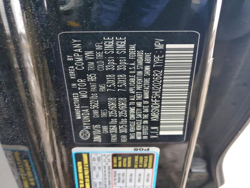Продажа на аукционе авто 2017 Hyundai Santa Fe, vin: KM8SNDHF5HU202682, номер лота: 78245405