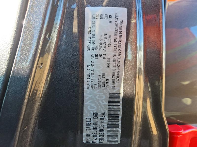 76546255 :رقم المزاد ، 1C6JJTBG4RL113675 vin ، 2024 Jeep Gladiator مزاد بيع