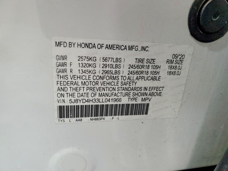 Aukcja sprzedaży 2020 Acura Mdx, vin: 5J8YD4H33LL041966, numer aukcji: 76936615