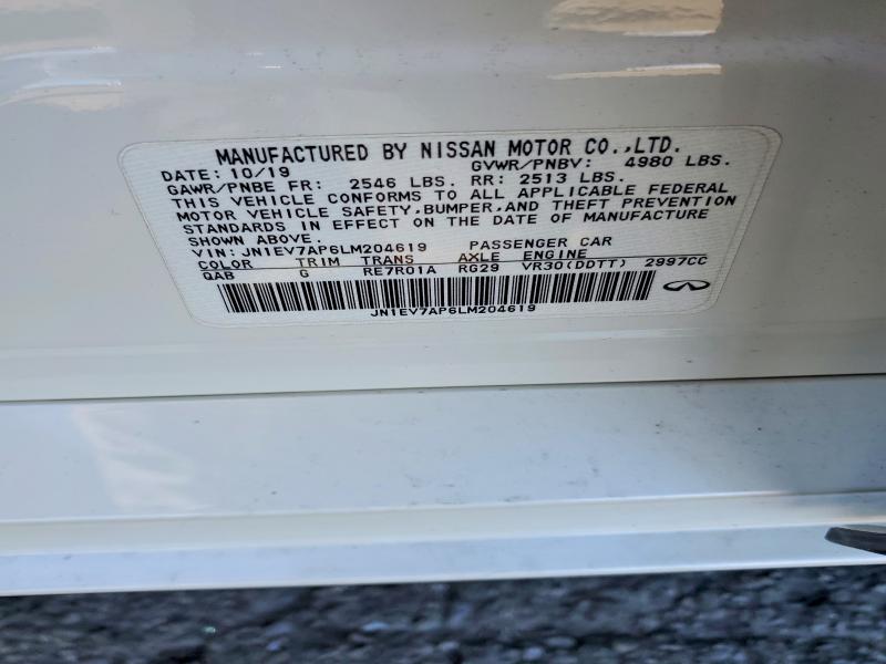 Продажа на аукционе авто 2020 Infiniti Q50, vin: JN1EV7AP6LM204619, номер лота: 77426505