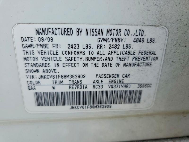 Продажа на аукционе авто 2009 Infiniti G37, vin: JNKCV61F89M362909, номер лота: 76249015