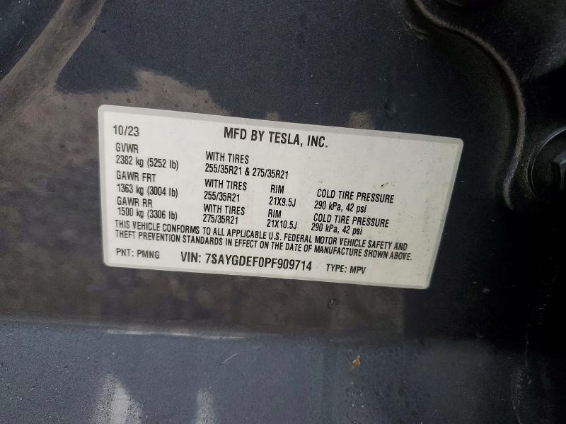 Продажа на аукционе авто 2023 Tesla Model Y, vin: 7SAYGDEF0PF909714, номер лота: 77521585
