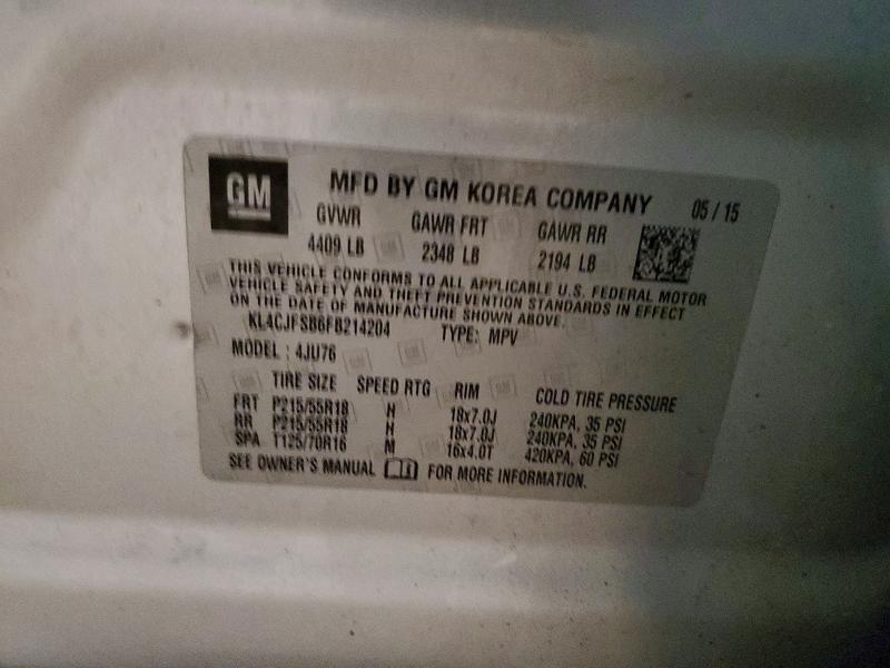 Продажа на аукционе авто 2015 Buick Encore, vin: KL4CJFSB6FB214204, номер лота: 76854565